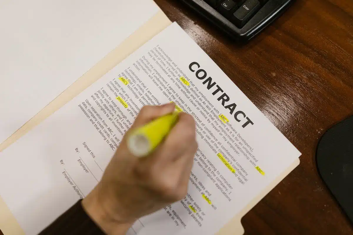 contrat juridique