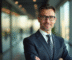 Homme d'affaires confiant dans un bureau moderne