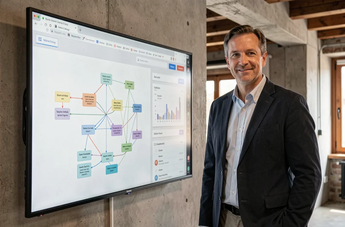 Consultant réseau de l'agence Luberon Networks présentant une solution web et réseau dans le Vaucluse